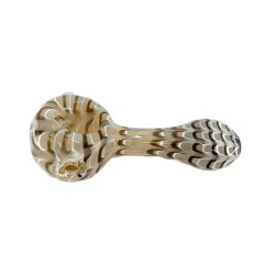 4" FANCY AMBERY FLAT MOUTH HAND PIPE 2PK