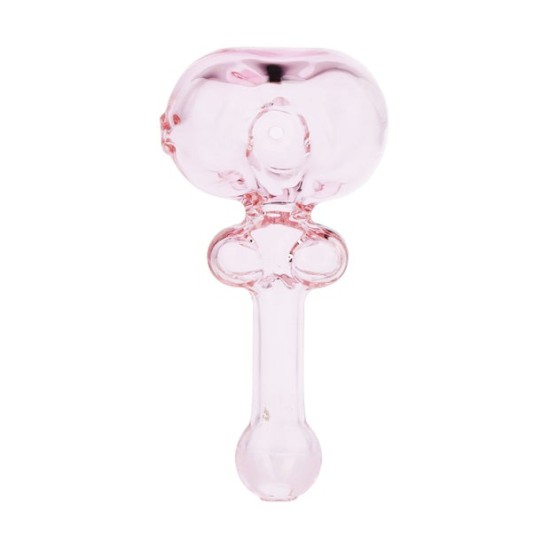 4" HEART SHAPE GLASS HAND PIPE 4" HEART SHAPE GLASS HAND PIPE
