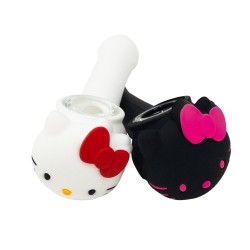 4" HELLO KITTY SILICON HAND PIPE 2PCS