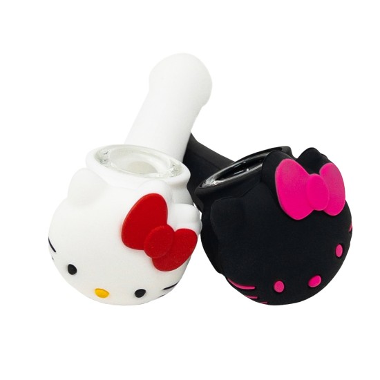 4" HELLO KITTY SILICON HAND PIPE 2PCS 4" HELLO KITTY SILICON HAND PIPE 2PCS