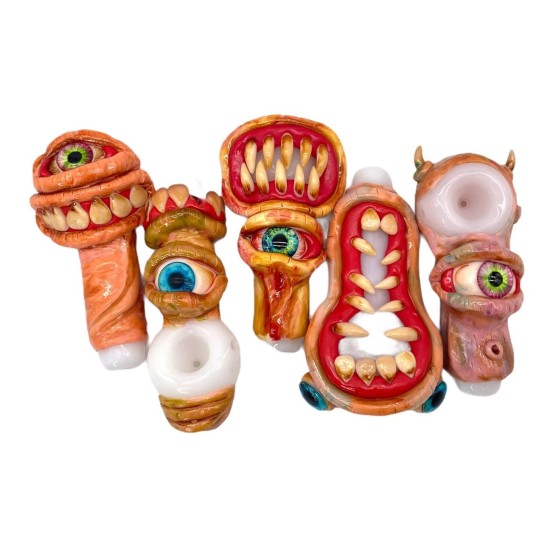4" HIGH END ONE EYED MONSTER DESIGN HAND PIPE 4" HIGH END ONE EYED MONSTER DESIGN HAND PIPE