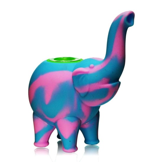 4" LYING CALF ELEPHANT SILICONE WATERPIPE 3PK 4" LYING CALF ELEPHANT SILICONE WATERPIPE 3PK