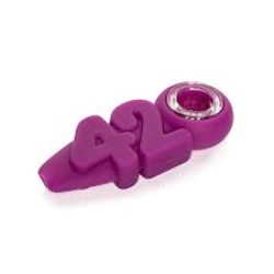 4" MILKY PINK/PURPLE FATTY HAND PIPE