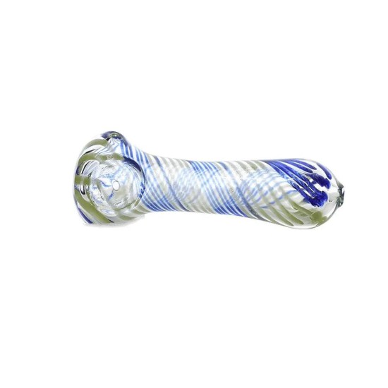 4" MILKY TUBE SWIRL ART FANCY HAND PIPE 4" MILKY TUBE SWIRL ART FANCY HAND PIPE