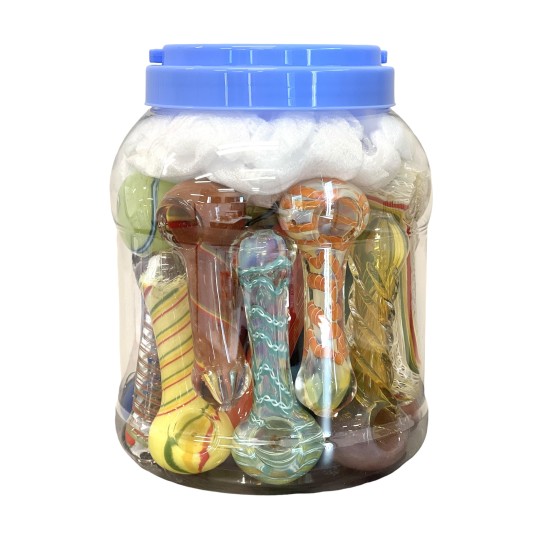 4" MULTI COLOR HANDPIPE 35CT/JR 4" MULTI COLOR HANDPIPE 35CT/JR
