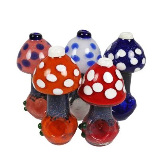 4" MUSHROOM PIPE 2PC ASST COLORS 4" MUSHROOM PIPE 2PC ASST COLORS