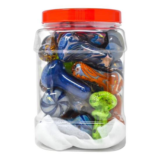 4" PIPE MULTICOLOR 25CT JAR 4" PIPE MULTICOLOR 25CT JAR