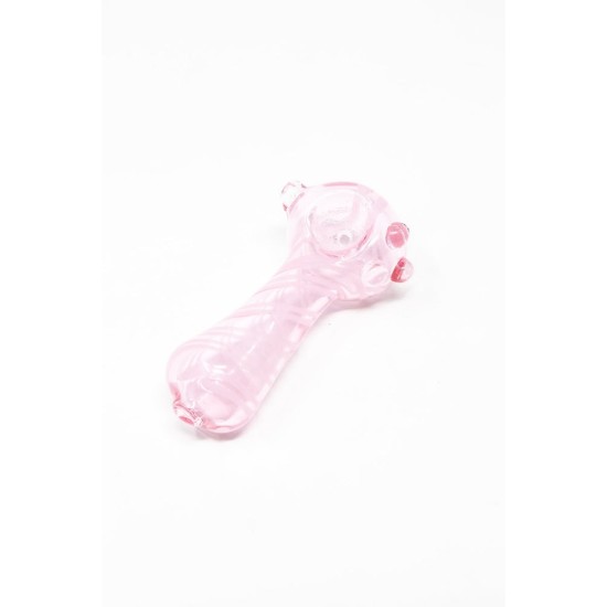 4" ROSE PINK SWIRL HAND PIPE 4" ROSE PINK SWIRL HAND PIPE