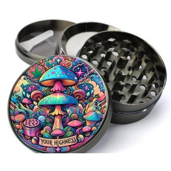 4" TRIPPY LEAF 4PC METAL GRINDER 4" TRIPPY LEAF 4PC METAL GRINDER