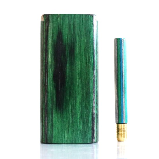 4" Wooden Pipe Green Square 4" Wooden Pipe Green Square