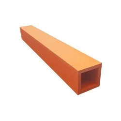 4" Wooden Pipe Orange Square