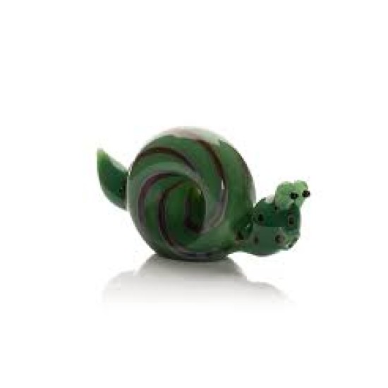 4.2" GLASS HAND PIPE W SNAIL 4.2" GLASS HAND PIPE W SNAIL
