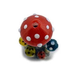 4.3" GLASS HAND PIPE W MUSHROOM