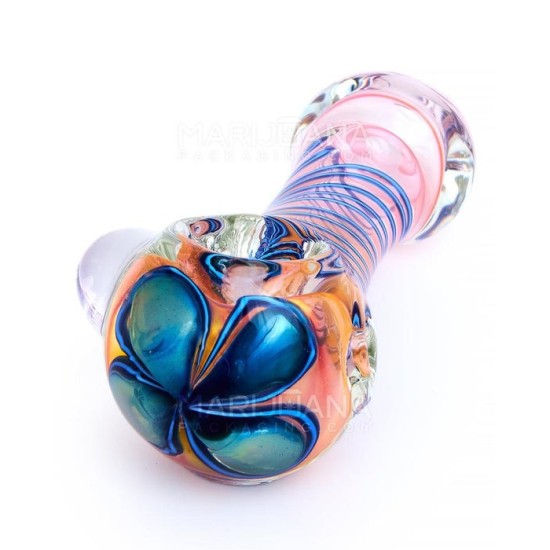 4.5" DOUBLE BLOWN DELUXE HAND PIPE 4.5" DOUBLE BLOWN DELUXE HAND PIPE