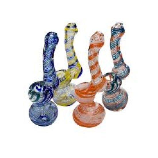 4.5" GLASS BUBBLER FUMED ASST 4.5" GLASS BUBBLER FUMED ASST