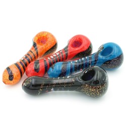 4.5" GLASS PRINTED PREMIUM HANDPIPES 2PK