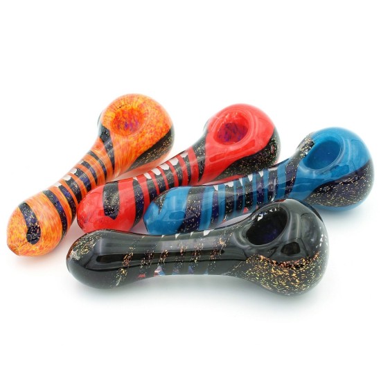 4.5" GLASS PRINTED PREMIUM HANDPIPES 2PK 4.5" GLASS PRINTED PREMIUM HANDPIPES 2PK