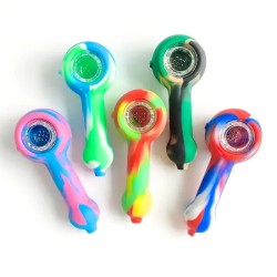 4.5" STITCH HAND SILICONE PIPE 3PK