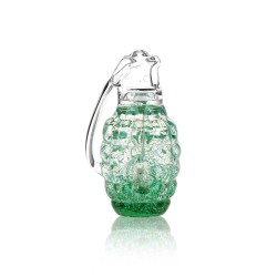 4.7" GLYCERIN GLASS HAND PIPE W GLITTERING