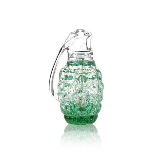 4.7" GLYCERIN GLASS HAND PIPE W GLITTERING 4.7" GLYCERIN GLASS HAND PIPE W GLITTERING