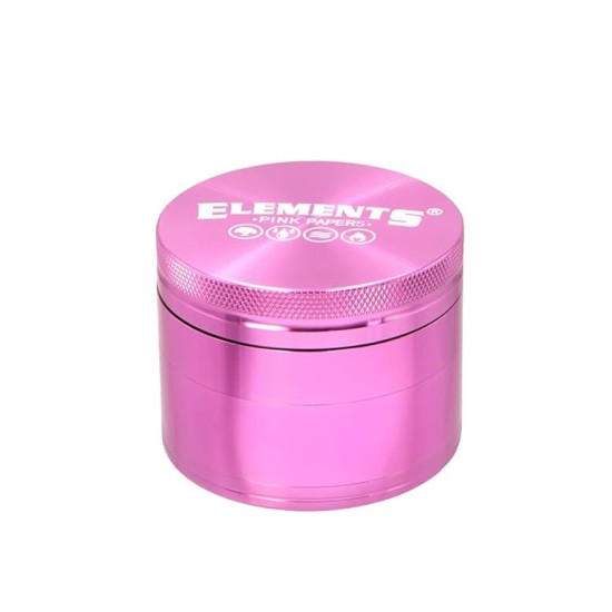 4PC ELEMENTS PINK ALUMINUM GRINDER 4PC ELEMENTS PINK ALUMINUM GRINDER