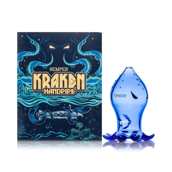 5" GLASS HAND PIPE - KRAKEN DESIGN - SB1390 5" GLASS HAND PIPE - KRAKEN DESIGN - SB1390