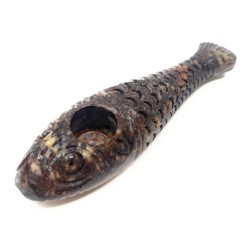 5" HAND CRAFTED FISH PIPE