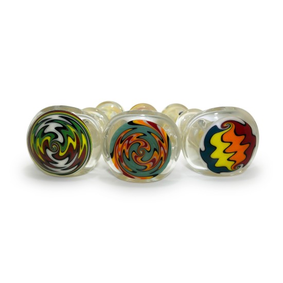 5" HAND CRAFTED WIG WAG CIRCLE ART HAND PIPE 5" HAND CRAFTED WIG WAG CIRCLE ART HAND PIPE