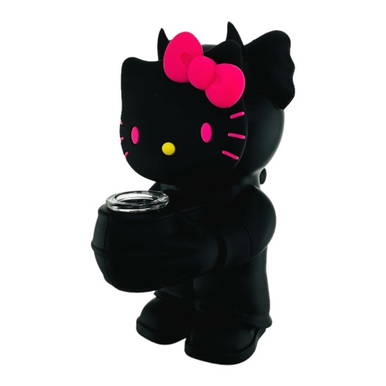 5" HELLO KITTY DEVIL GLASS HAND PIPE 5" HELLO KITTY DEVIL GLASS HAND PIPE