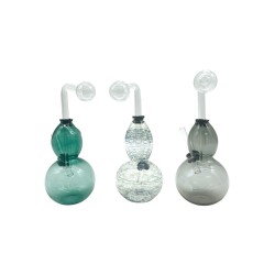 5" OIL BURNER W/ Y DESIGN 2 BOWLS  - MIX COLOR - 6CT 5" OIL BURNER W/ Y DESIGN 2 BOWLS  - MIX COLOR - 6CT