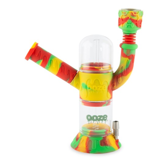 5" PORTABLE FANCY RASTA SILICONE WATER PIPE W/ GLASS BOWL 5" PORTABLE FANCY RASTA SILICONE WATER PIPE W/ GLASS BOWL