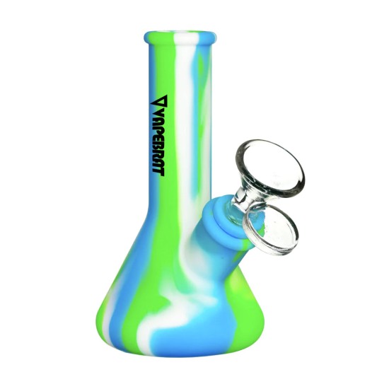 5" SILCONE RIG W/ BEAKER BOTTOM AND WINDOW 5" SILCONE RIG W/ BEAKER BOTTOM AND WINDOW