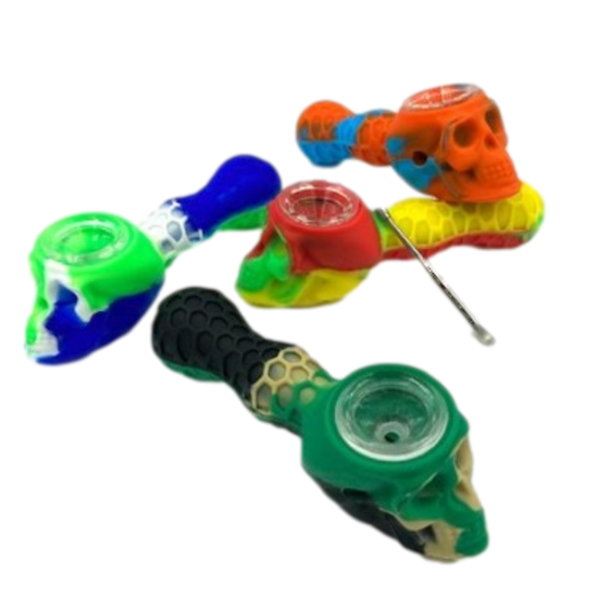 5" SILICONE PIPE SKULL 5" SILICONE PIPE SKULL