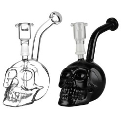 5" WHITE SKULL WATER PIPE