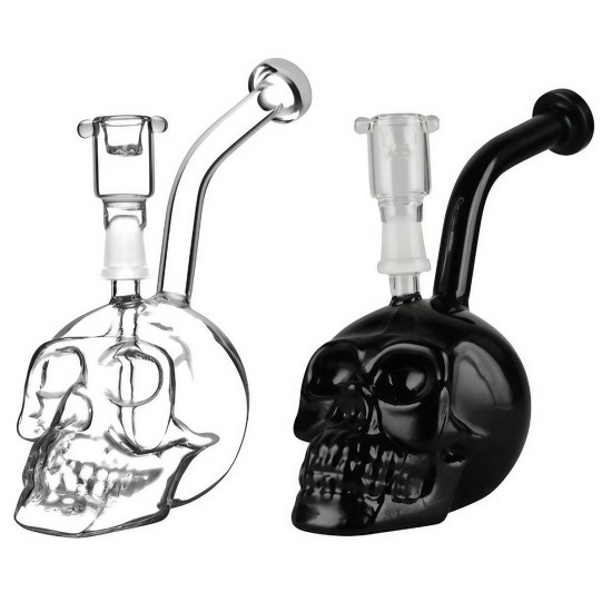 5" WHITE SKULL WATER PIPE 5" WHITE SKULL WATER PIPE
