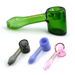 5.1" GLASS HAND PIPE W PUFFER