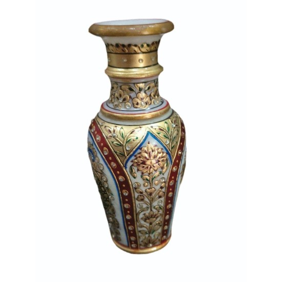 5.5" FLOWER MARBLE ART/GOLD PIPE 2PC 5.5" FLOWER MARBLE ART/GOLD PIPE 2PC