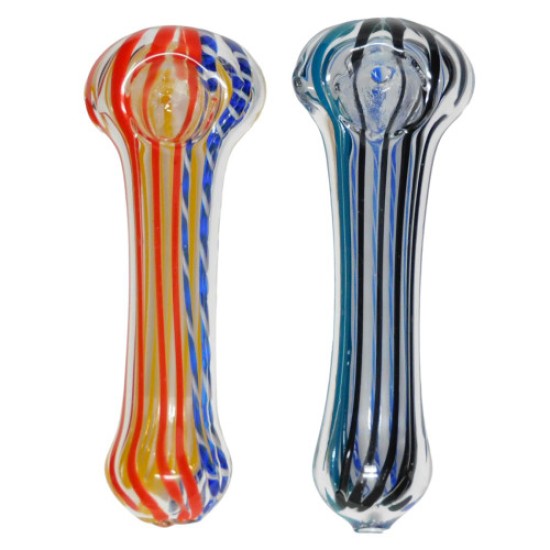 5.5" GLASS PIPE ASSORTED DESIGNS 6PK 5.5" GLASS PIPE ASSORTED DESIGNS 6PK
