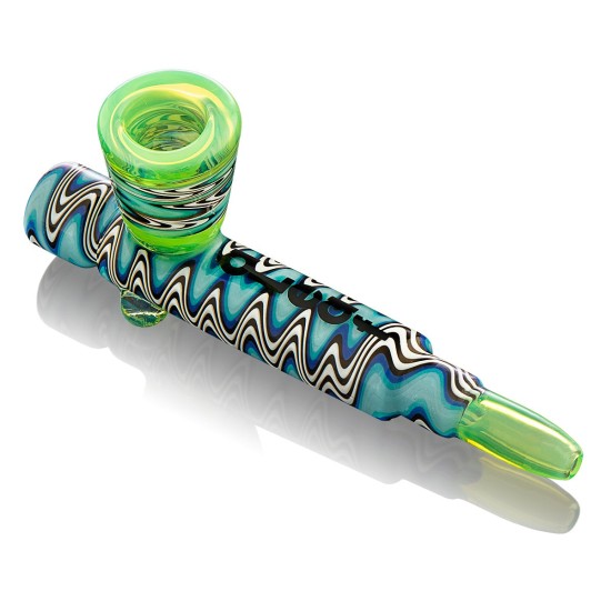 6" BLACK TUBE WIG WAG ART DELUX HAND PIPE