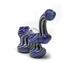 6" BLUE TUBE MED BUBBLER