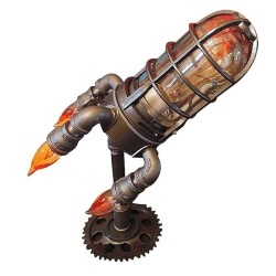 6" COLOR ROCKET LAMP WATER PIPE