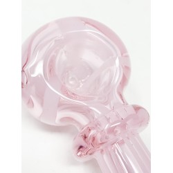 6" FANCY PINK COLOR ART HAND PIPE