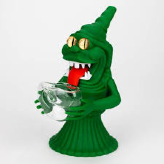 6" GREEN FACED MONSTER SMOKE WATERPIPE 6" GREEN FACED MONSTER SMOKE WATERPIPE