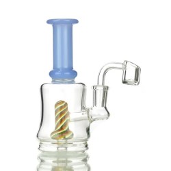 6" HAND CRAFTED BLACK TUBE HAMMER BUBBLER