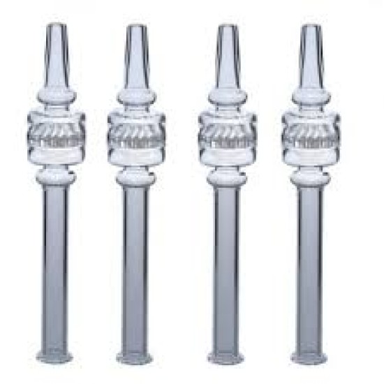 6.7" GLASS HONEY STRAW W HONEYCOMB 3PK