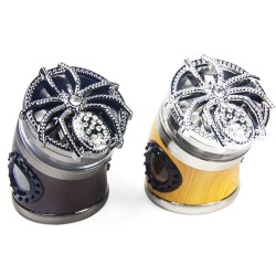 63MM GRINDER - JEWELED DESIGN W/ WINDOW - ZH002 - 7407