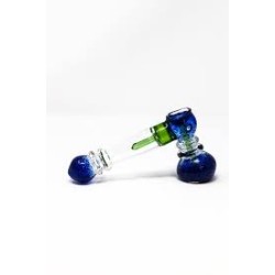 7.5" HAND CRAFTED BLUE DICHRO BUBBLER 7.5" HAND CRAFTED BLUE DICHRO BUBBLER