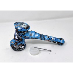 7.5" HAND CRAFTED CRAZY ARTISTIC HAMMER BUBBLER 7.5" HAND CRAFTED CRAZY ARTISTIC HAMMER BUBBLER