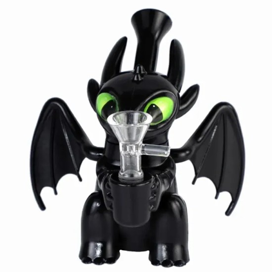 7" BLACK DRAGON SILICONE HAND PIPE