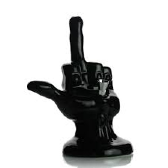 7" CERAMIC MIDDLE FINGER WATERPIPE 7" CERAMIC MIDDLE FINGER WATERPIPE